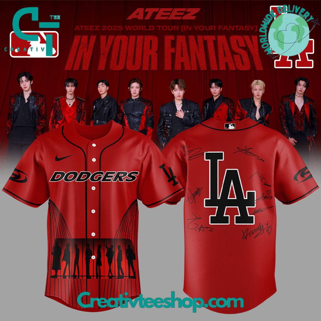Los Angeles Dodgers x ATEEZ World Tour In Your Fantasy Signature Baseball Jersey