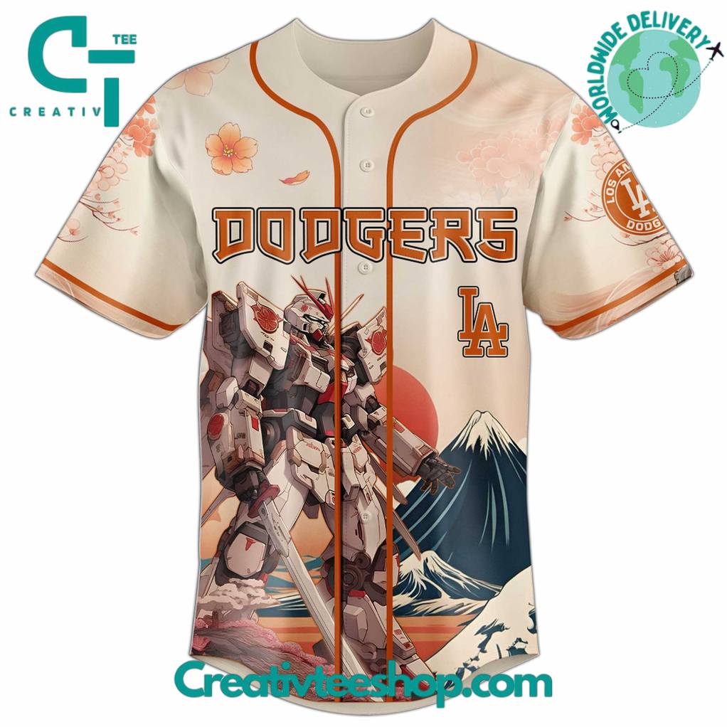 Los Angeles Dodgers x Gundam Japan Edition 2025 Special Baseball Jersey