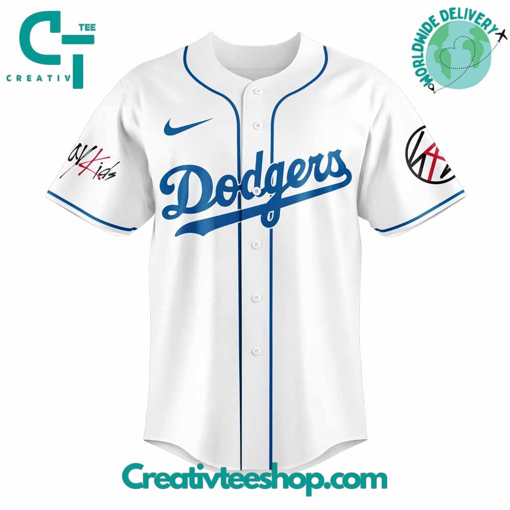 Los Angeles Dodgers x Stray Kids DomiATE Word Tour Signature Baseball Jersey