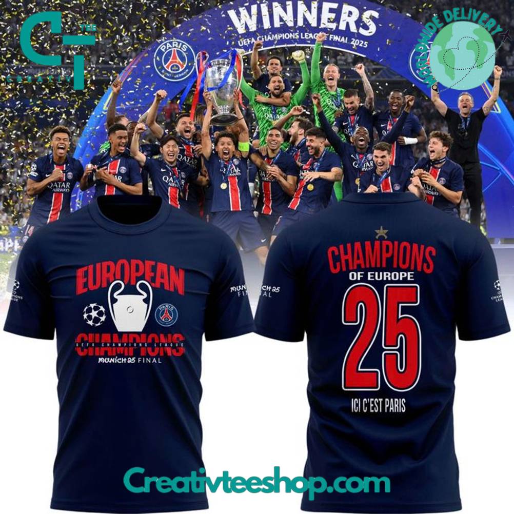 Paris Saint Germain Champions of Europe 2025 Shirt – Limited Edition