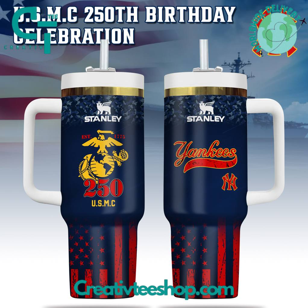 MLB All Teams x US USMC 250th Birthday Limited Edition Tumbler 40oz with Handle