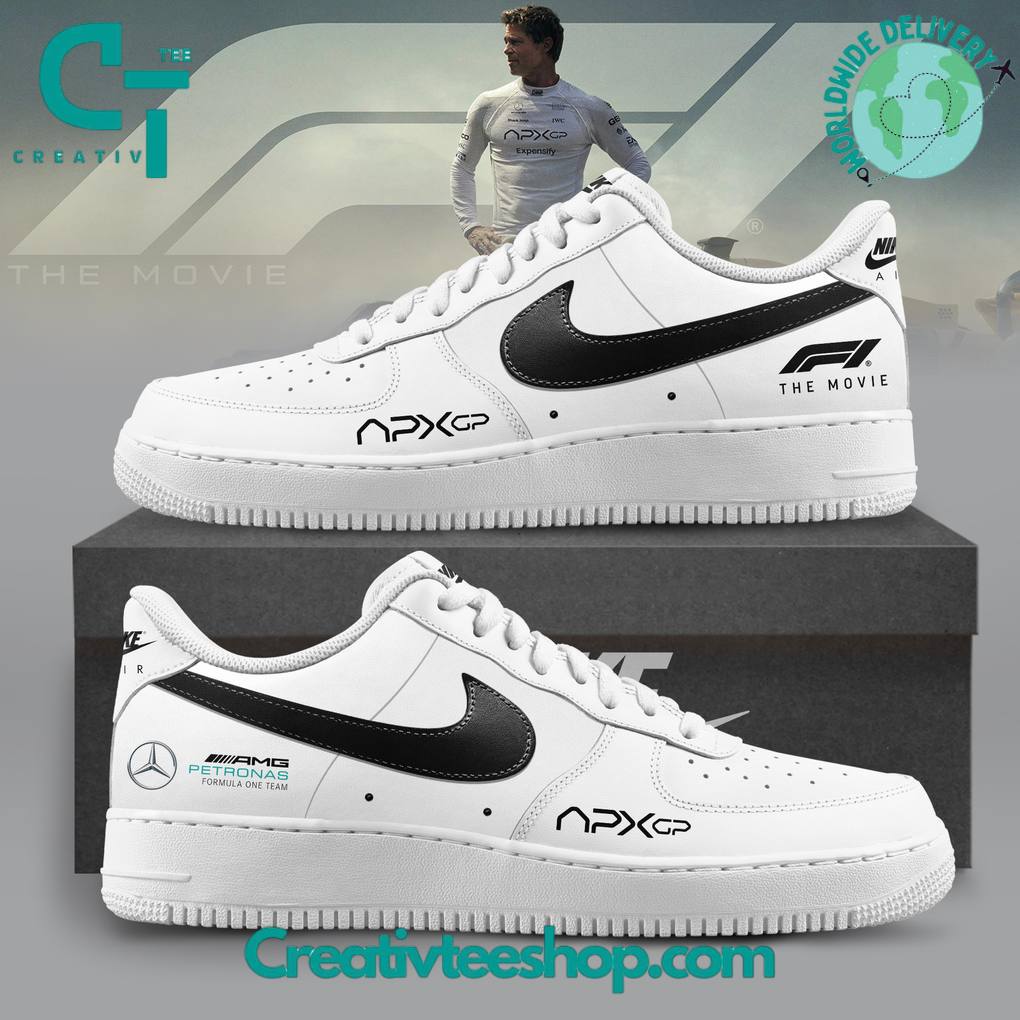Mercedes F1 Team x F1 The Movie 2025 APXGP “Brad Pitt” Air Force 1 Sneaker – Limited Edition