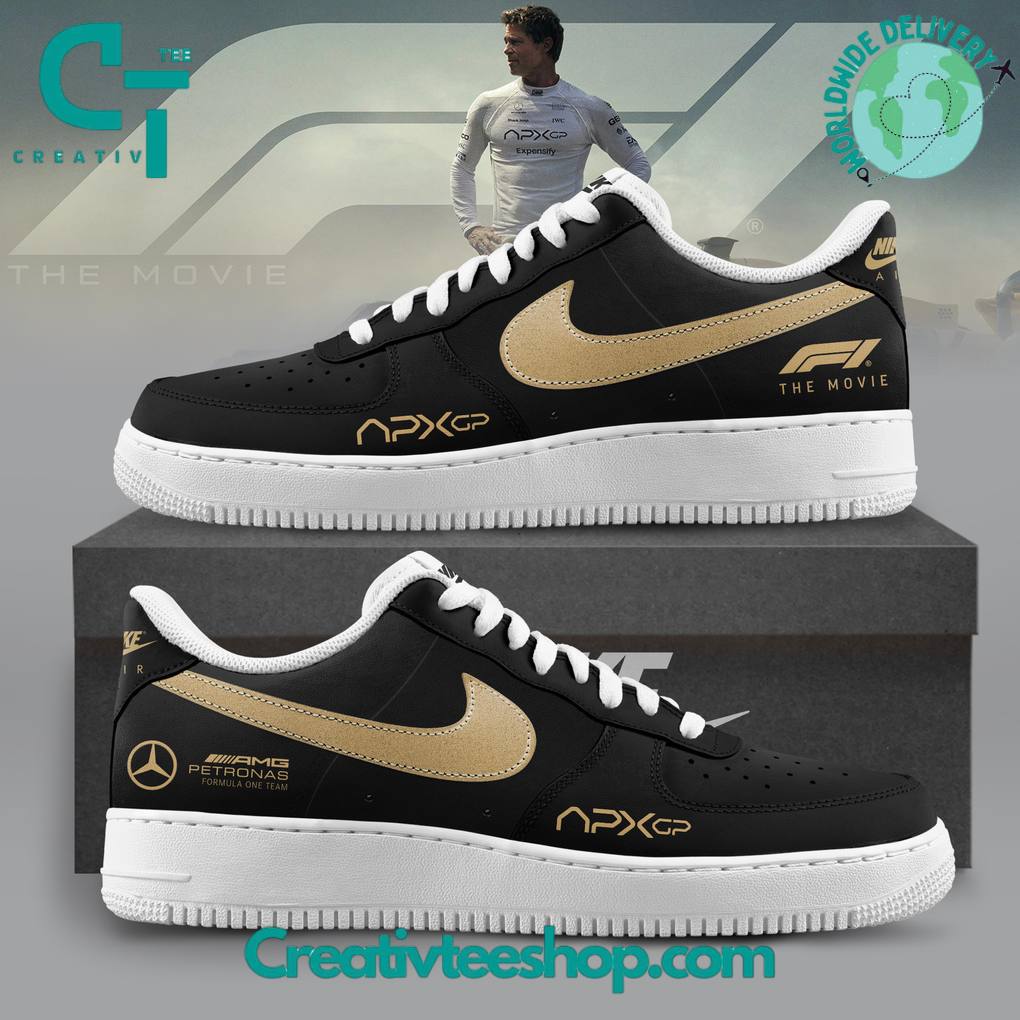 Mercedes F1 Team x F1 The Movie 2025 APXGP “Brad Pitt” Air Force 1 Sneaker – Limited Edition