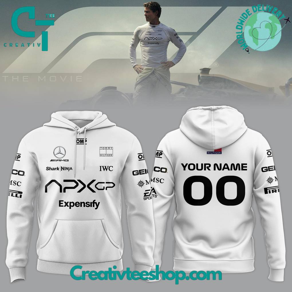 Mercedes F1 Team x F1 The Movie 2025 APXGP “Brad Pitt” Custom Hoodie