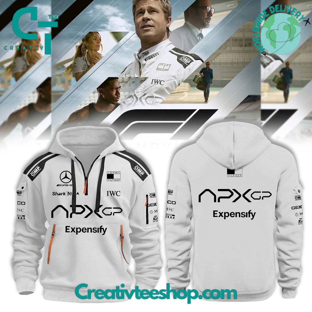 Mercedes F1 Team x F1 The Movie 2025 APXGP “Brad Pitt” Quarter-Zip Hoodie
