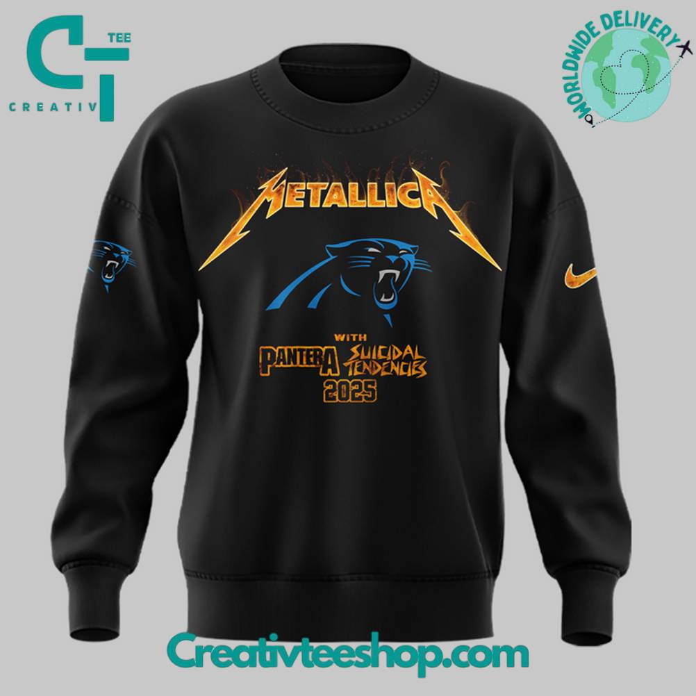 Metallica M72 World Tour 2025 x Carolina Panthers Special Sweatshirt