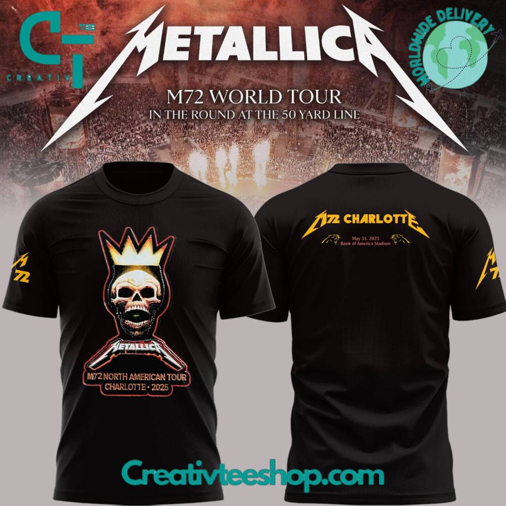 Metallica M72 World Tour M72Charlotte Limited Edition Shirt