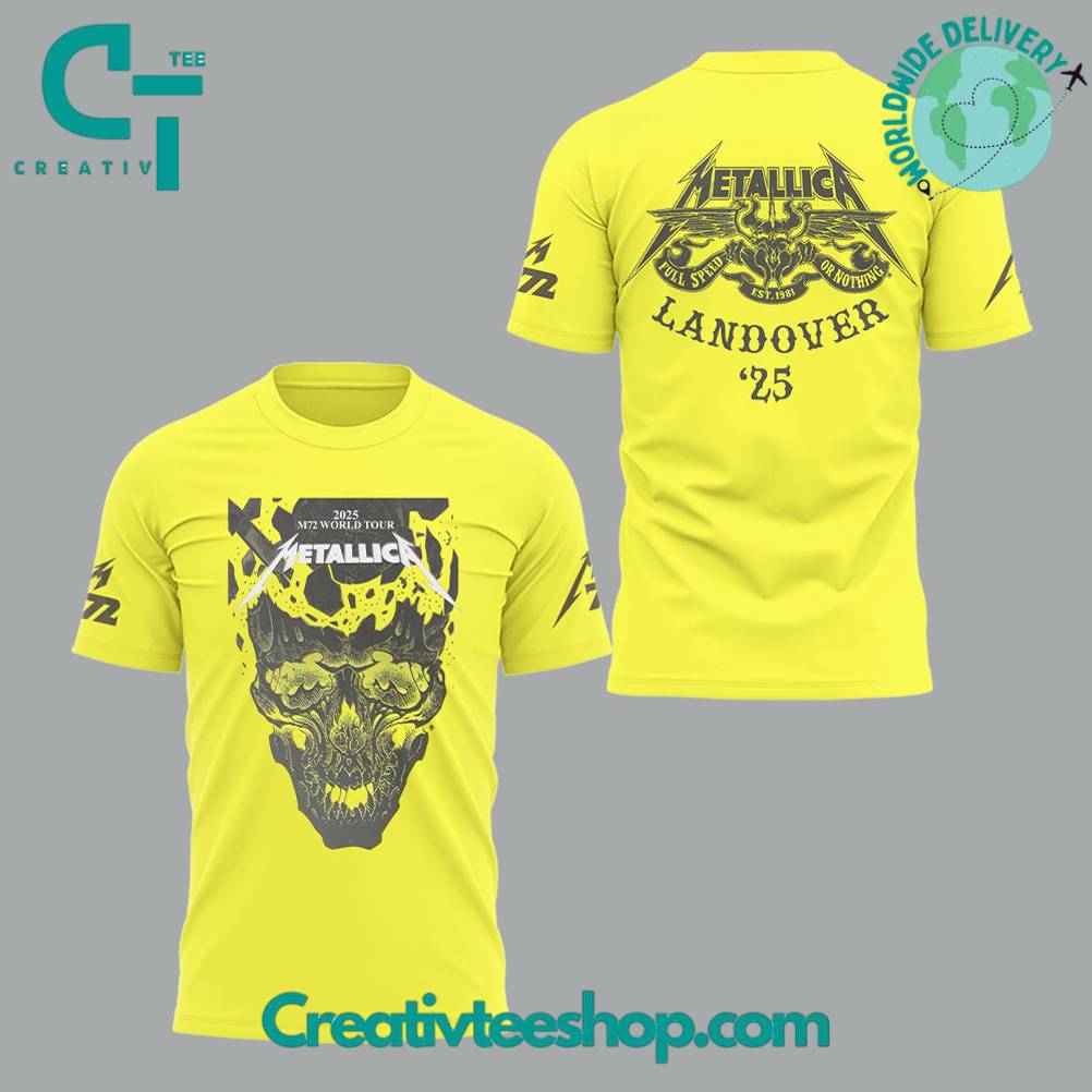 Metallica M72 World Tour “M72Charlotte” Yellow Tee