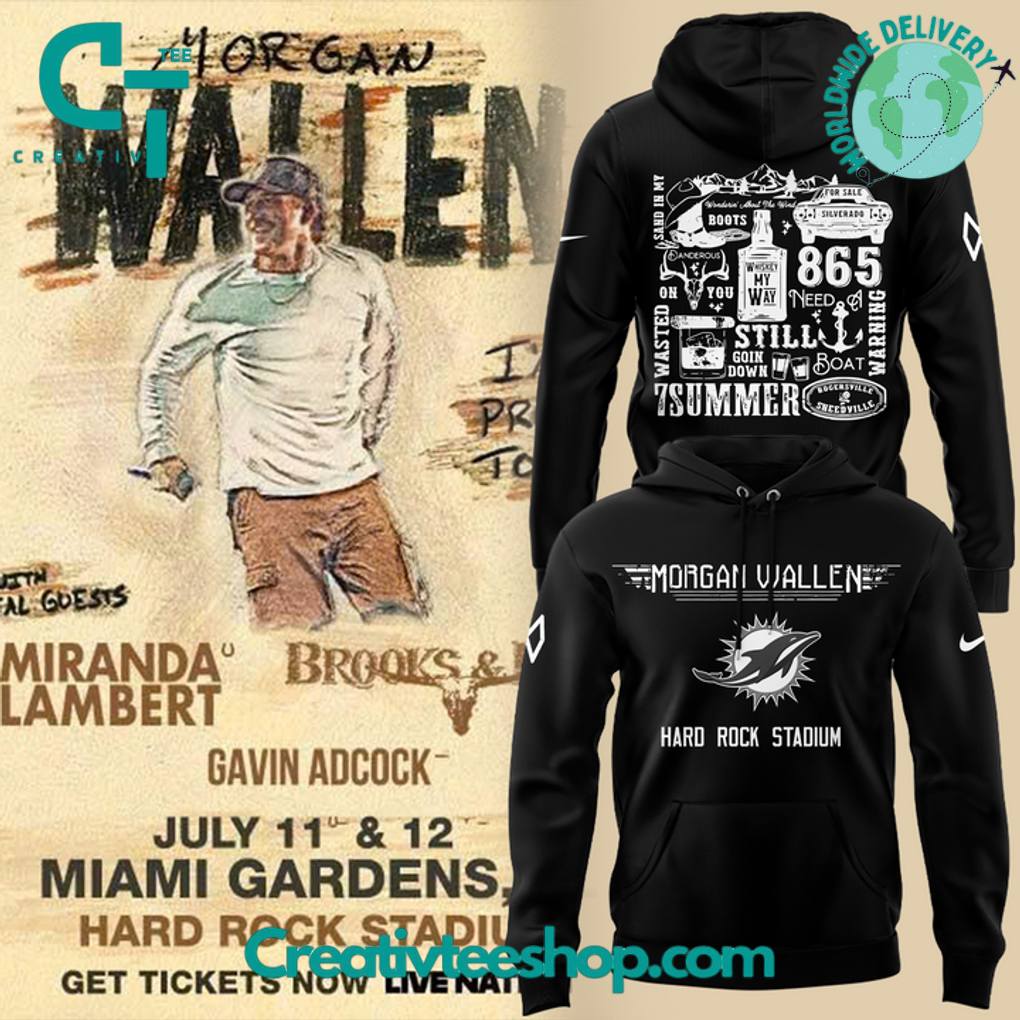 Miami Dolphins x Morgan Wallen World Tour 2025 Special Hoodie