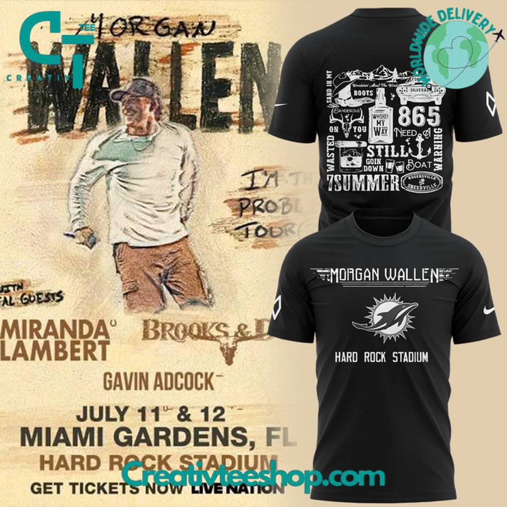 Miami Dolphins x Morgan Wallen World Tour 2025 Special Tee