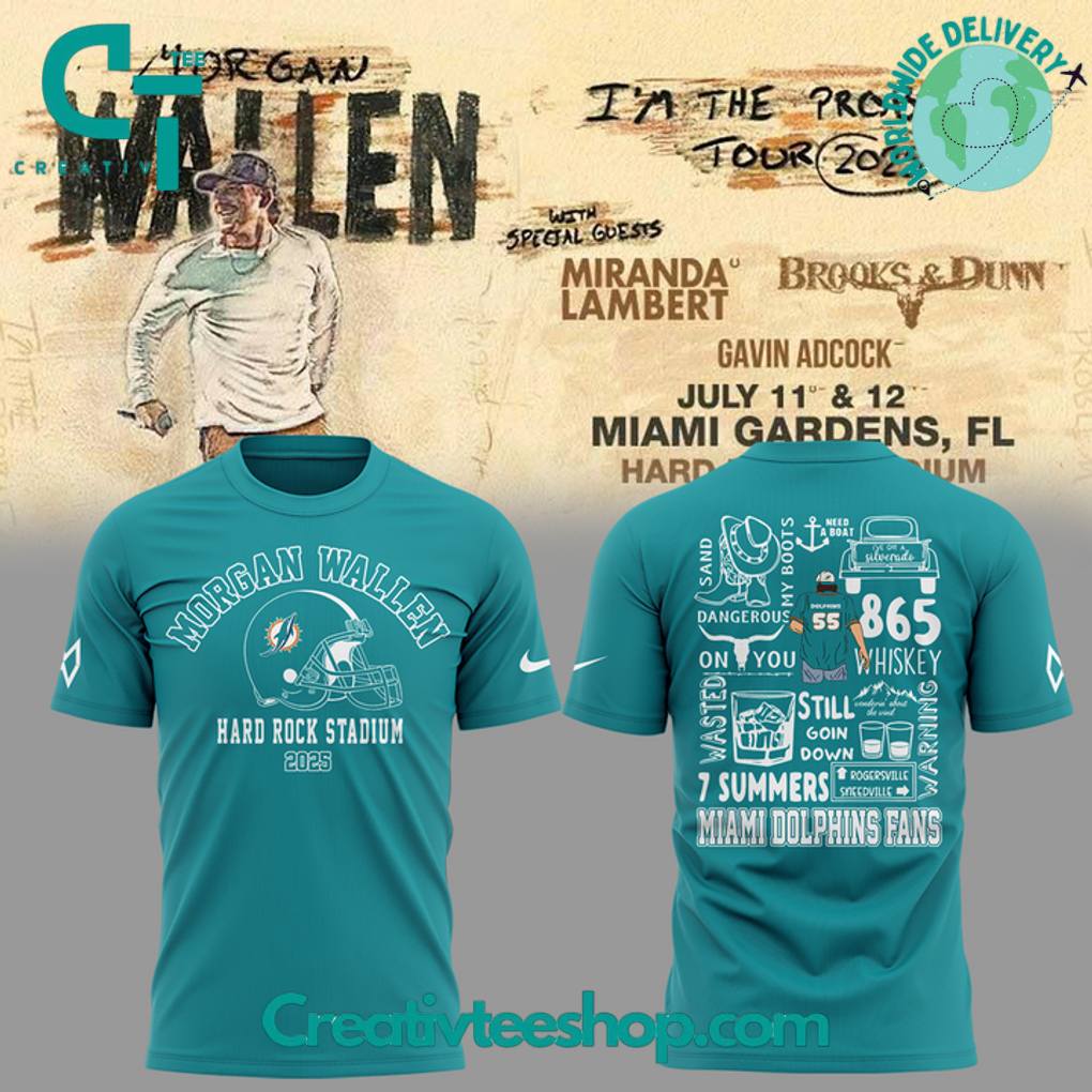 Miami Dolphins x Morgan Wallen “I’m The Problem Tour” 2025 Special Tee