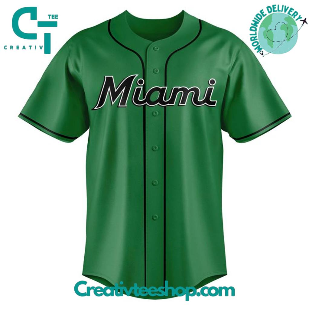 Miami Marlins Flanigans Fest 25 Special Green Jersey