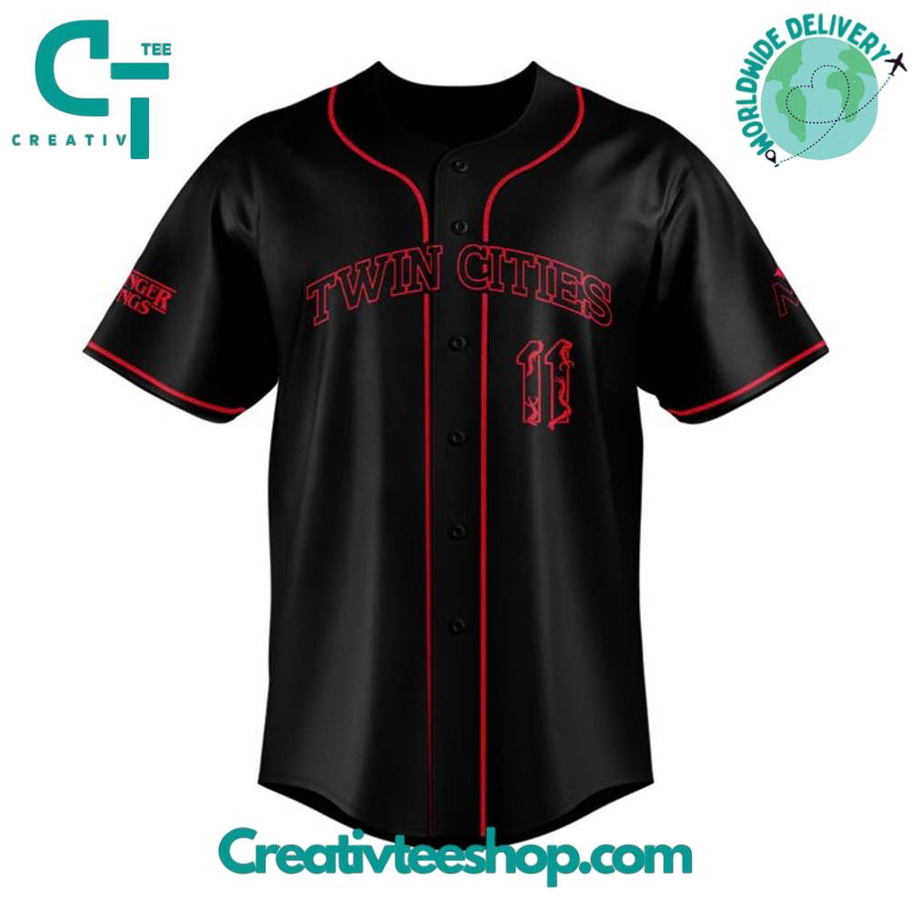 Minnesota Twins x Stranger Things Night Special Baseball Jersey