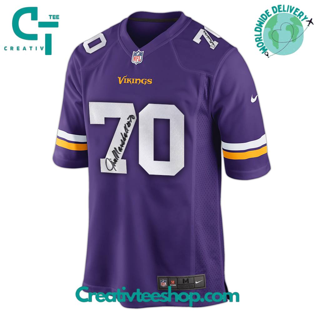 Minnesota Vikings “In Memory of Jim Marshall” Special Football Jersey