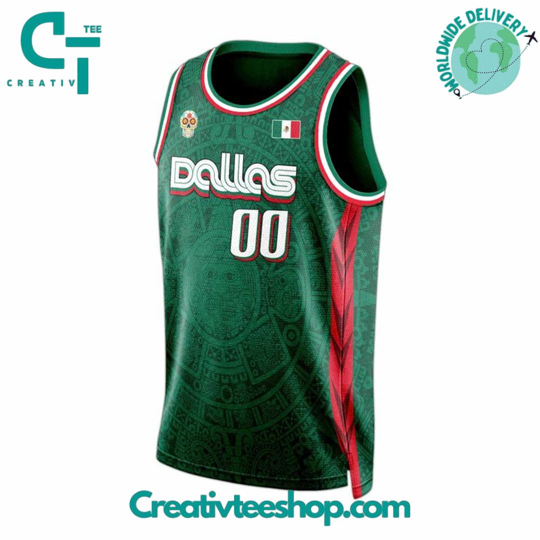Dallas Mavericks x Mexico City Game 2025 Green Jersey