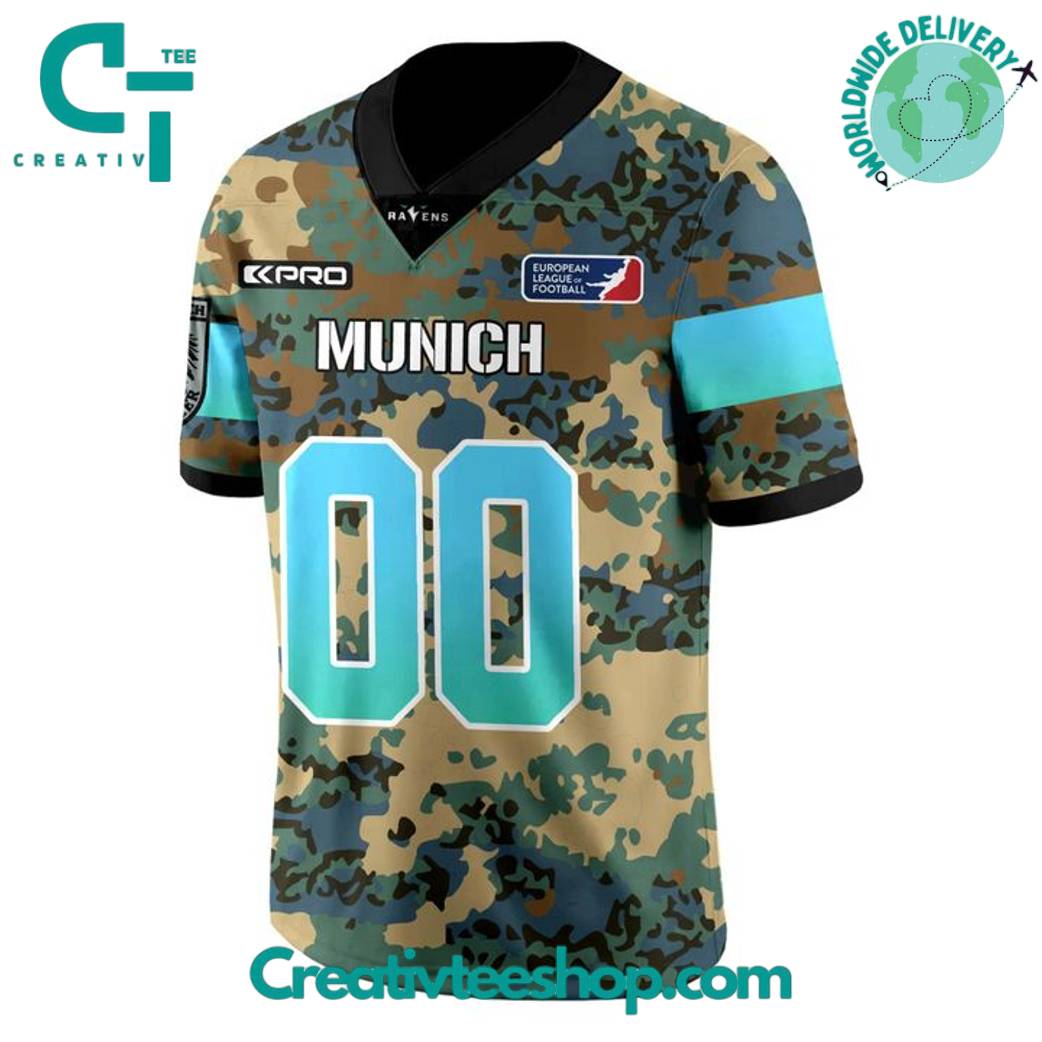 Munich Ravens Bundeswehr 2025 Camo Football Jersey