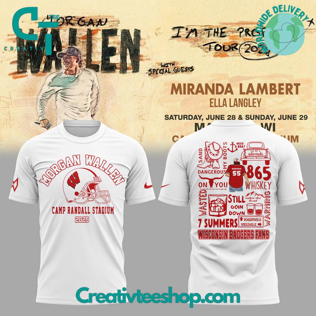Wisconsin Badgers x Morgan Wallen “I’m the Problem Tour” 2025 Special Tee