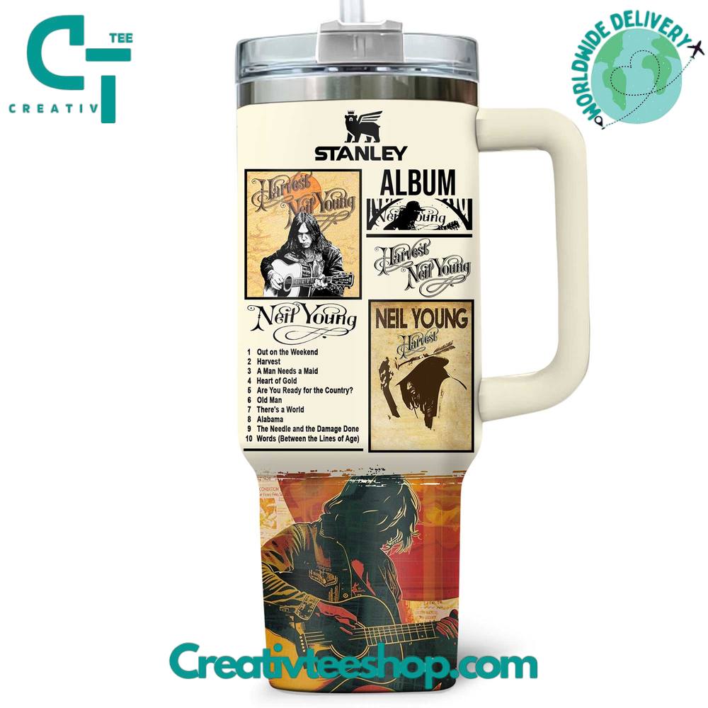 Neil Young Personalized Tumbler 40oz with Handle