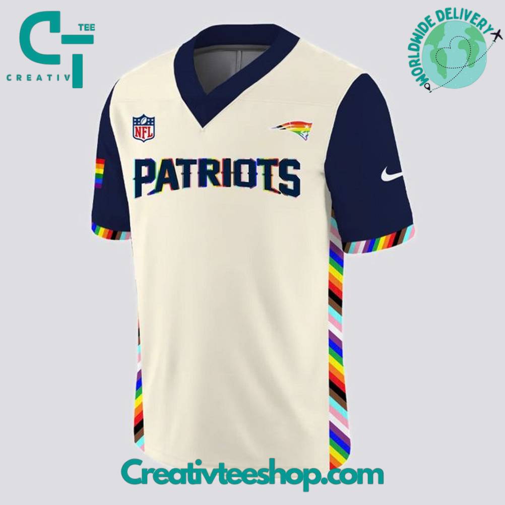 New England Patriots x Celebrate Pride Month 2025 Personalized Football Jersey