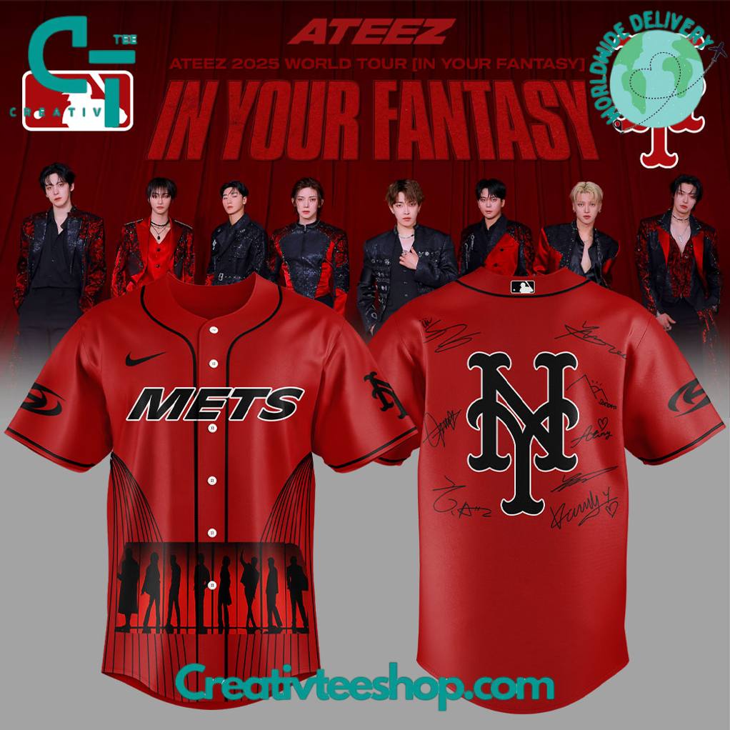 New York Mets x ATEEZ World Tour In Your Fantasy Signature Baseball Jersey