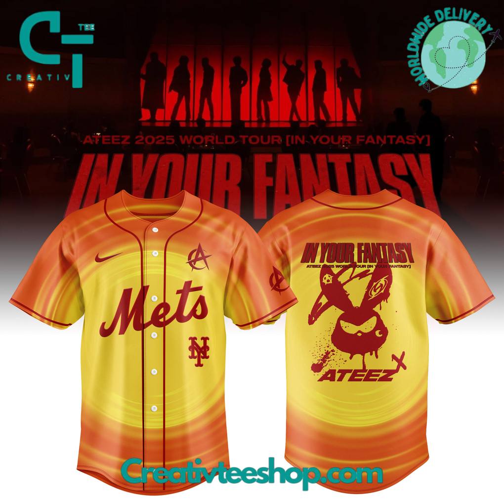 New York Mets x Ateez 2025 World Tour in Your Fantasy Special Edition Baseball Jersey