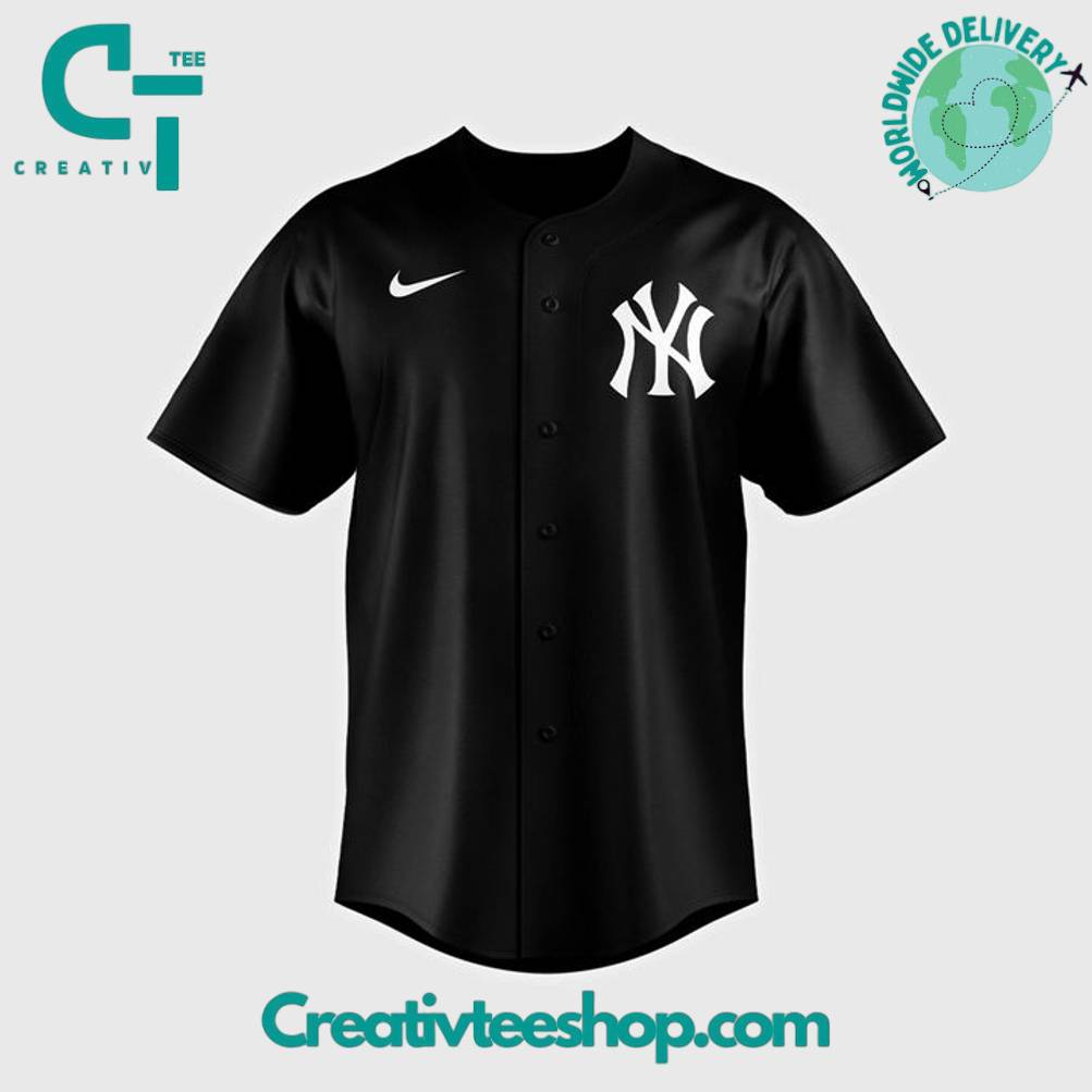 New York Yankees Aaron Judge Black Lights Out Baseball Jersey