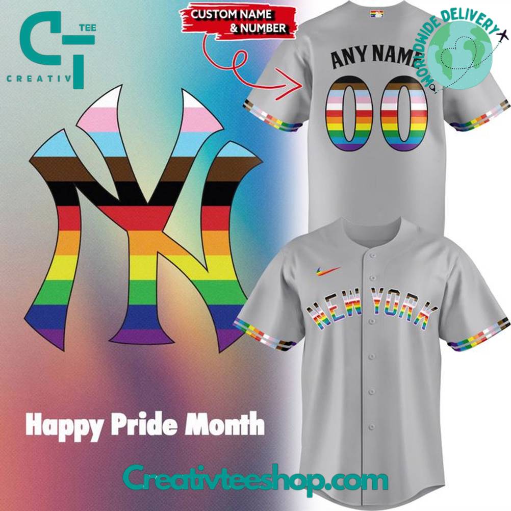 New York Yankees Happy Pride Month Personalized Baseball Jersey