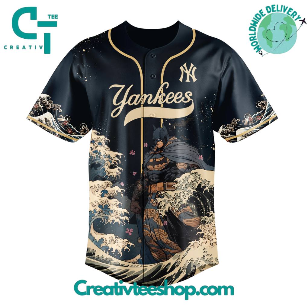 New York Yankees x Batman Night Collaboration Special Baseball Jersey