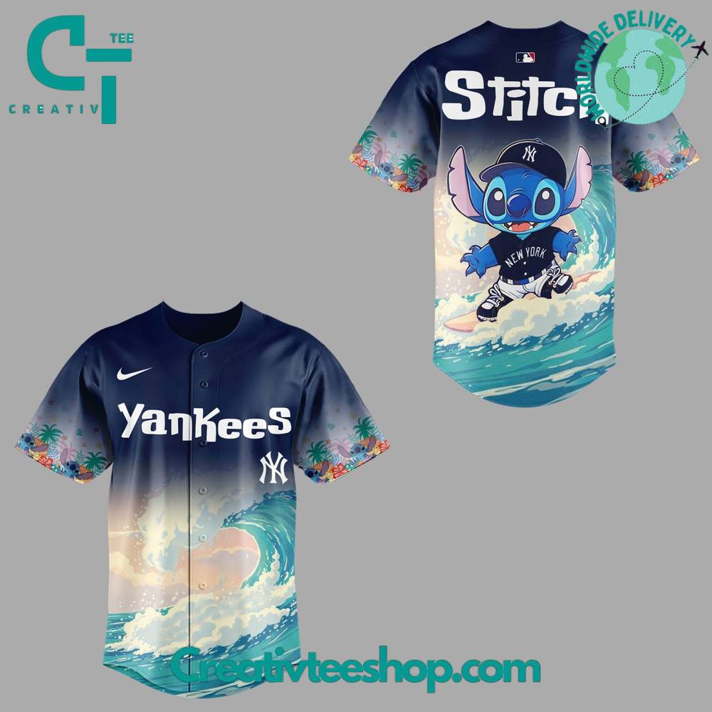 New York Yankees x Stitch Surfing Special Baseball Jersey