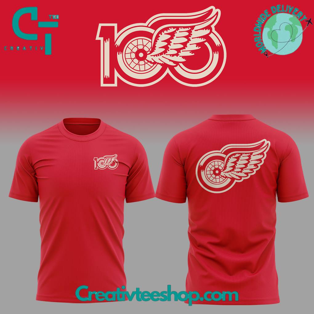 Detroit Red Wings “100 YEARS OF HOCKEYTOWN” Special Red Tee