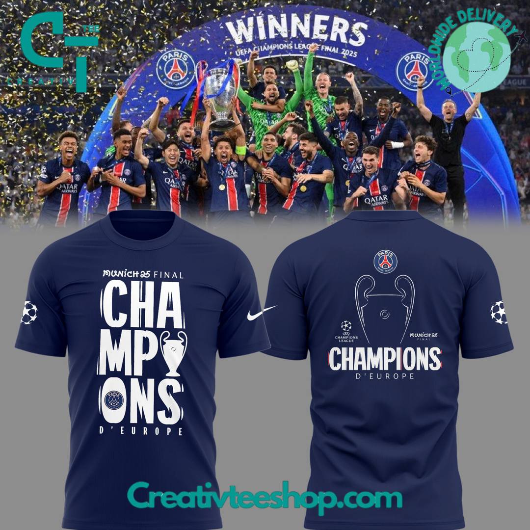 Paris Saint Germain UCL Champions 2025 Special Tee