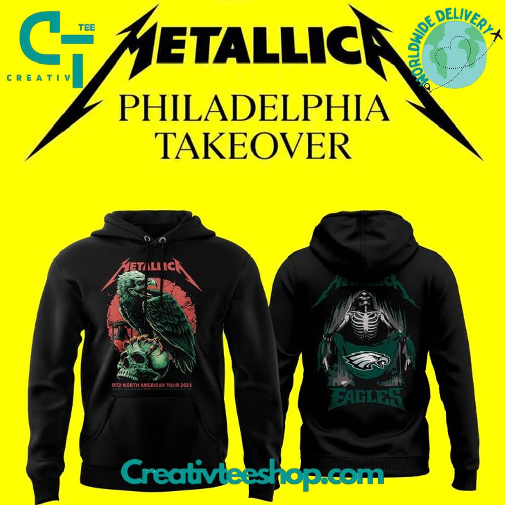Philadelphia Eagles x Metallica M72 World Tour TAKEOVER Special Hoodie
