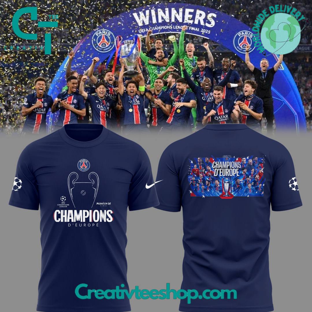 Paris Saint Germain Champions D’Europe 2025 Limited Edition Shirt