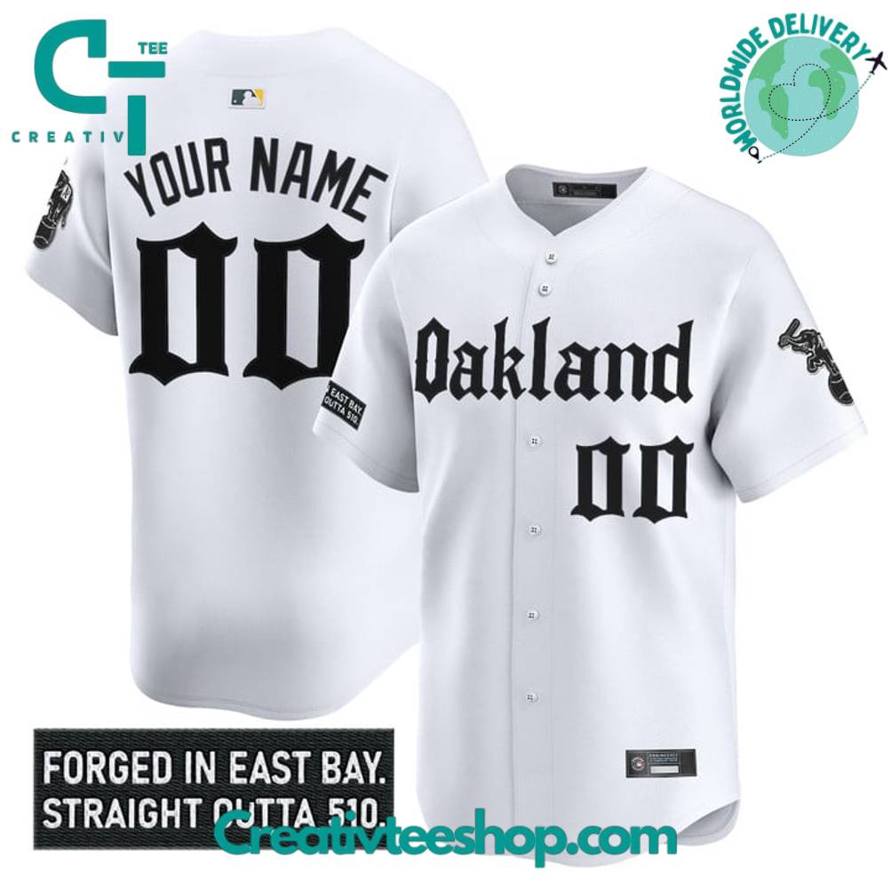 Oakland Athletics Gothic East Bay Edition Special Baseball Jersey