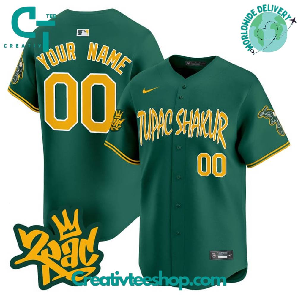 Oakland Athletics x Tupac Shakur Style Special Edition Baseball Jersey