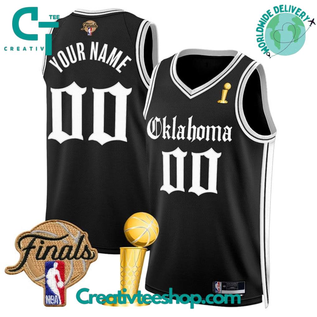 Oklahoma City Thunder 2025 Champions Gothic Storm Edition Special Edition Basketball Jersey