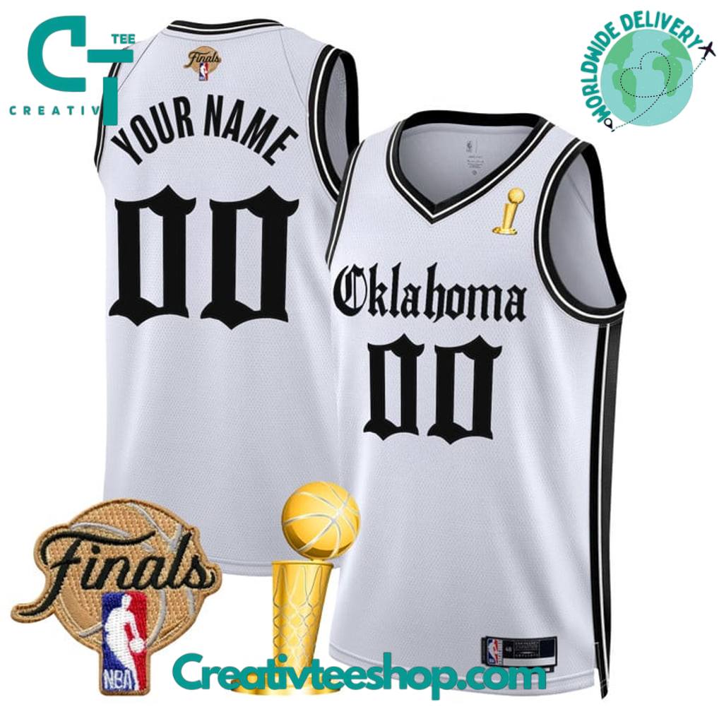 Oklahoma City Thunder 2025 Champions Gothic Storm Edition Special Edition Basketball Jersey