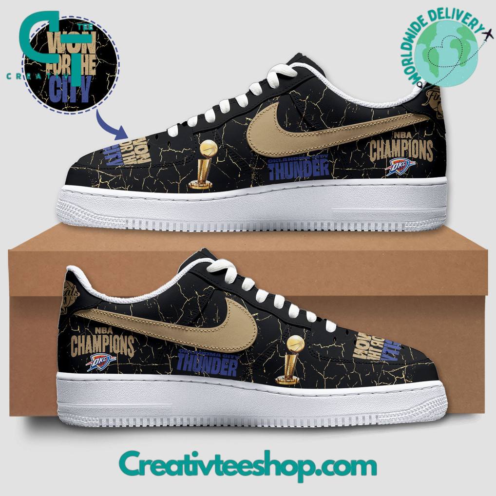 Oklahoma City Thunder 2025 NBA Champions “Won for the City” Limited Edition Air Force 1 Sneaker