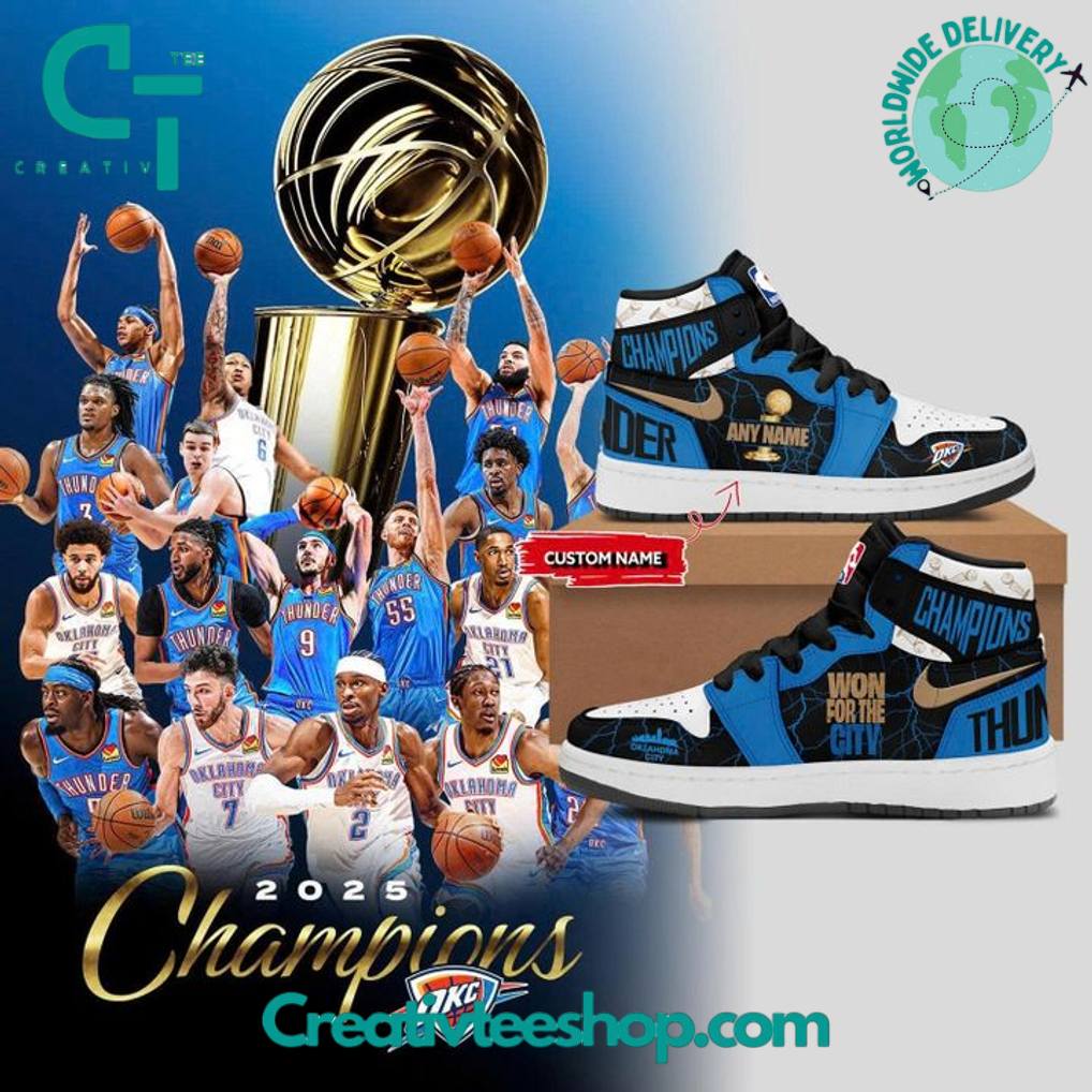 Oklahoma City Thunder 2025 NBA Champions “Won for the City” Limited Edition Air Jordan 1 Sneaker