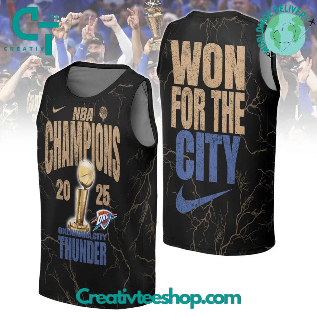 Oklahoma City Thunder 2025 NBA Champions “Won for the City” Limited Edition Jersey