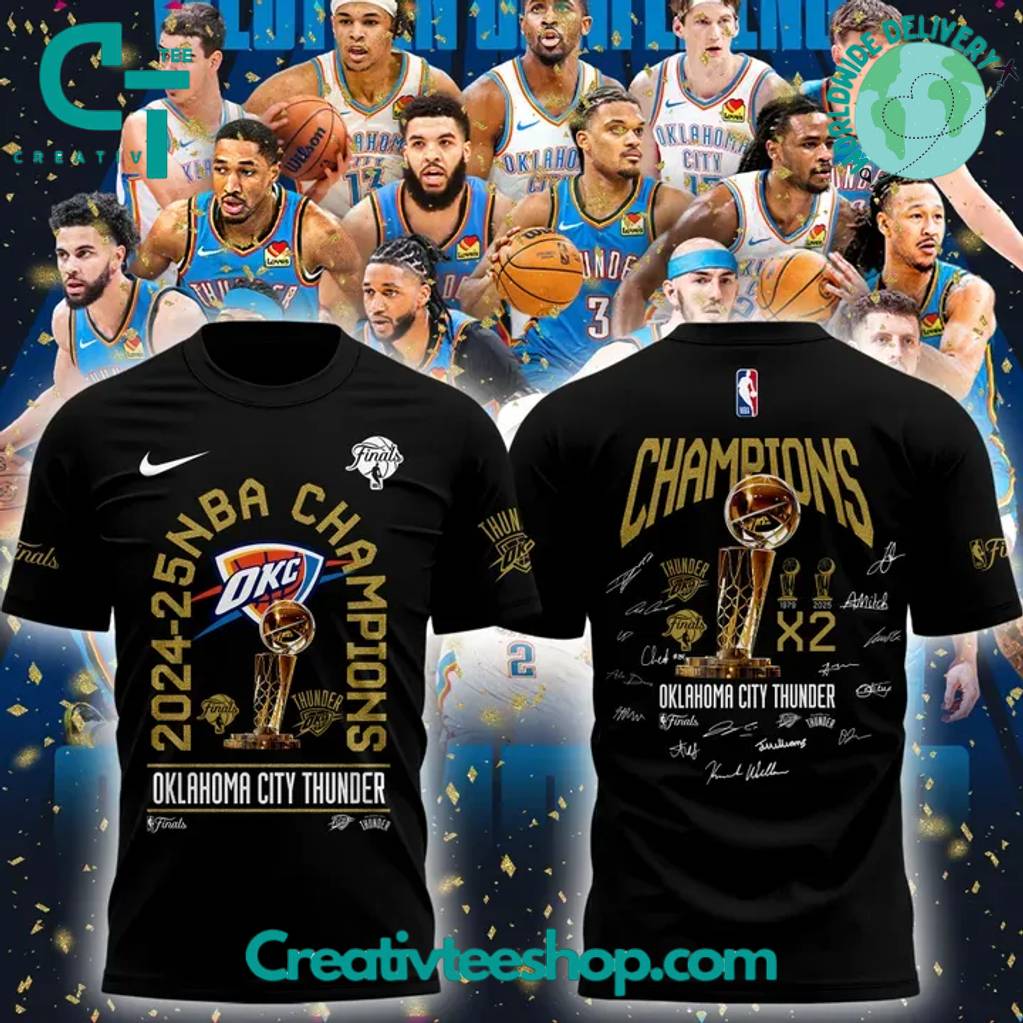 Oklahoma City Thunder NBA Finals Champions 2025 Special Tee