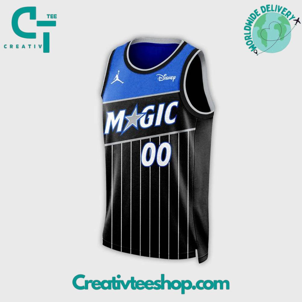 Orlando Magic The Star Uniform 2025 Personalized Basketball Jersey – Black