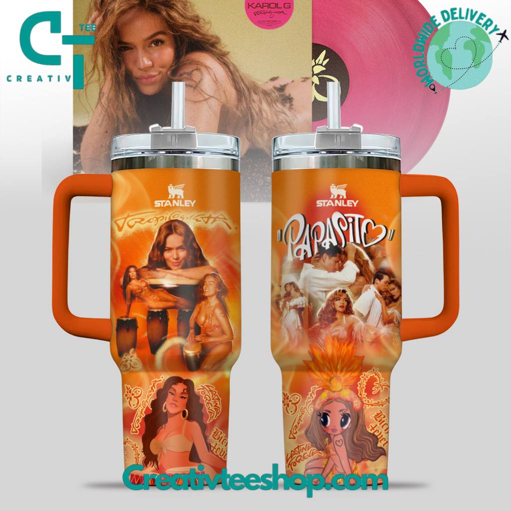 Karol G Papasito Special Tumbler 40oz with Handle