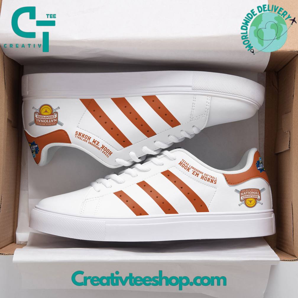 Texas Longhorns Softball National Champions 2025 “Hook ’em Horn” Stan Smith Shoes