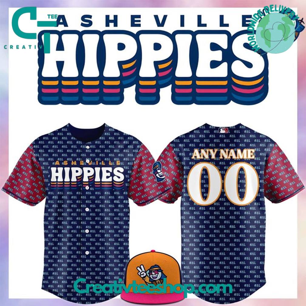 The Asheville Tourists Hippies Personalized Baseball Jersey