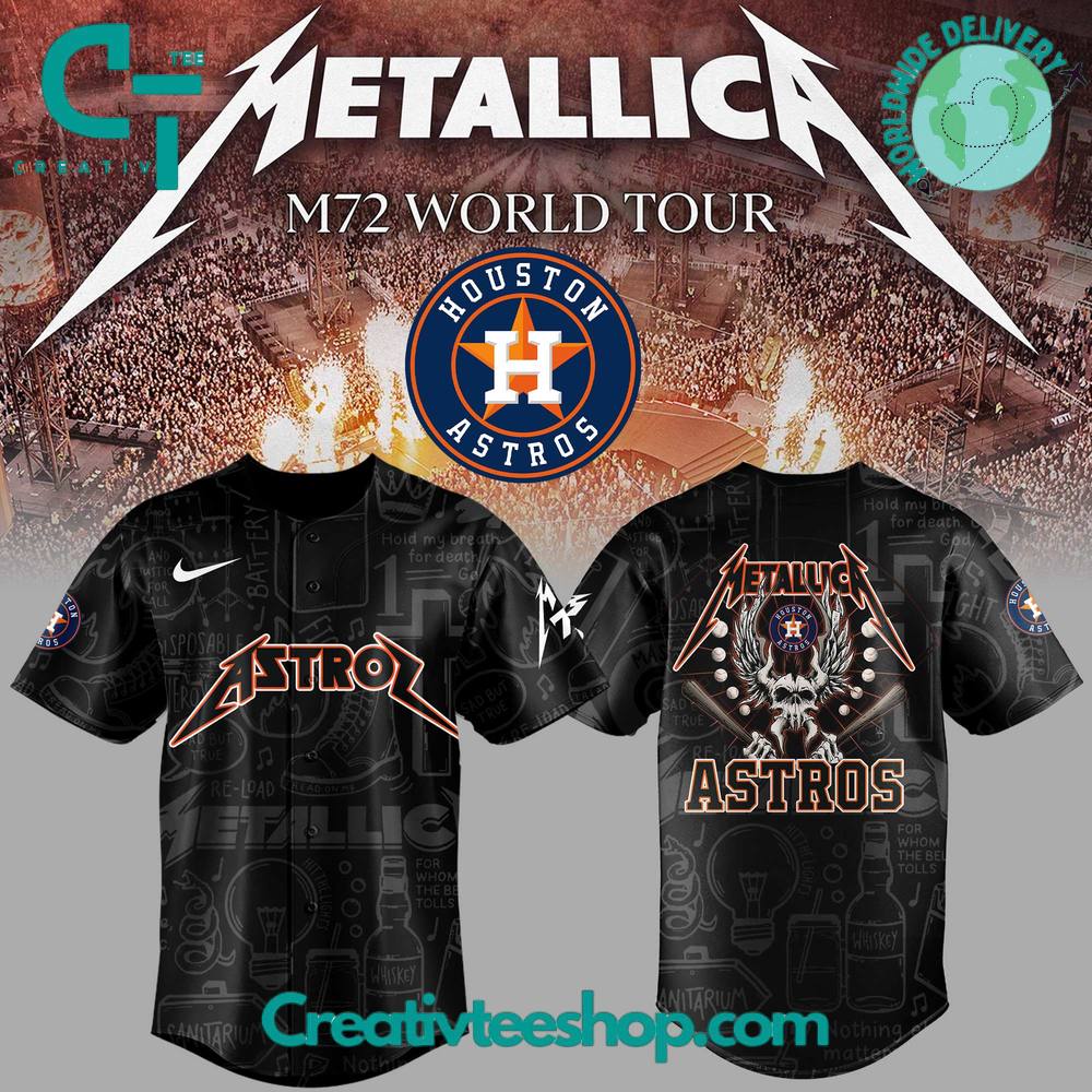 Houston Astros x Metallica M72 World Tour in Houston Special Baseball Jersey