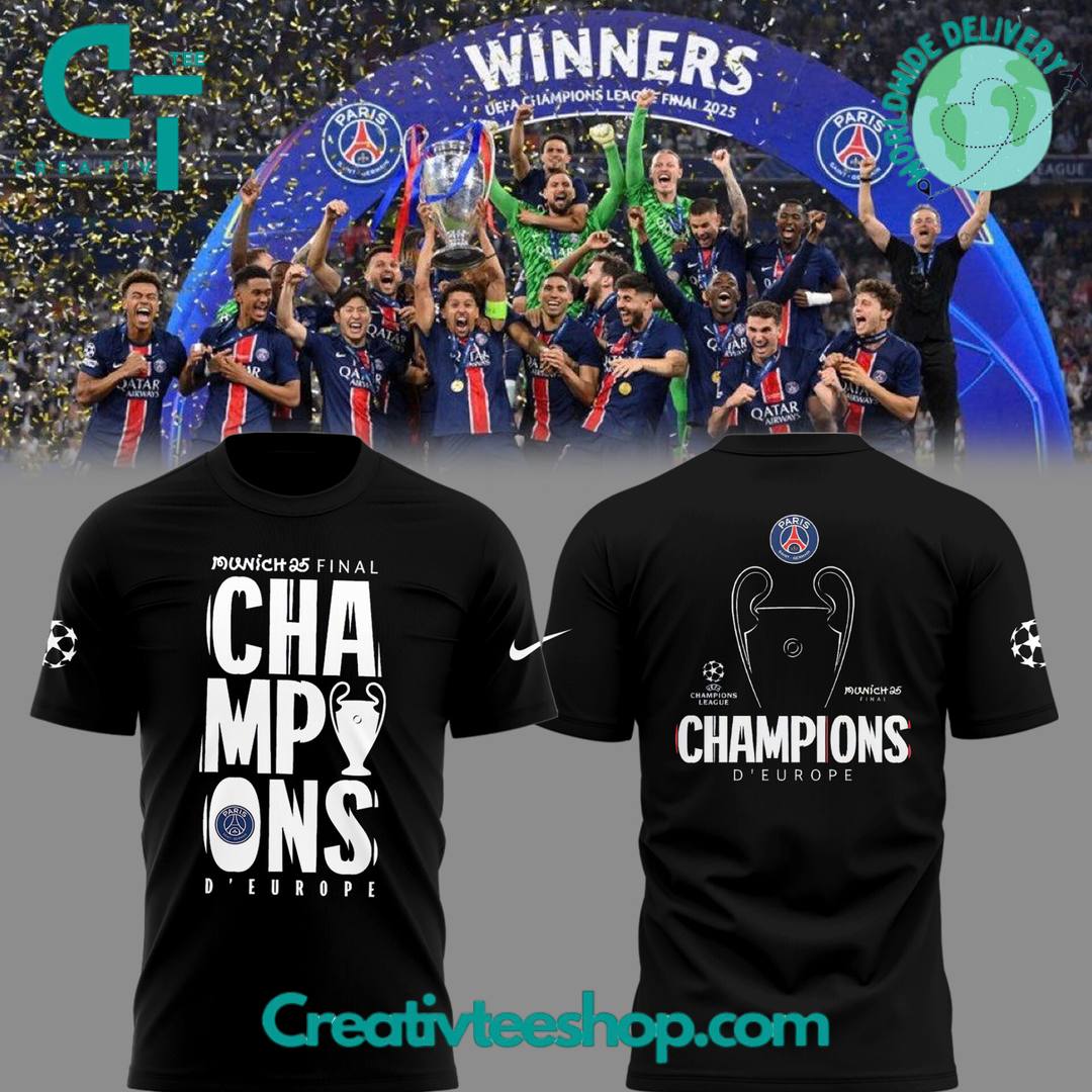 Paris Saint Germain UCL Champions 2025 Special Tee