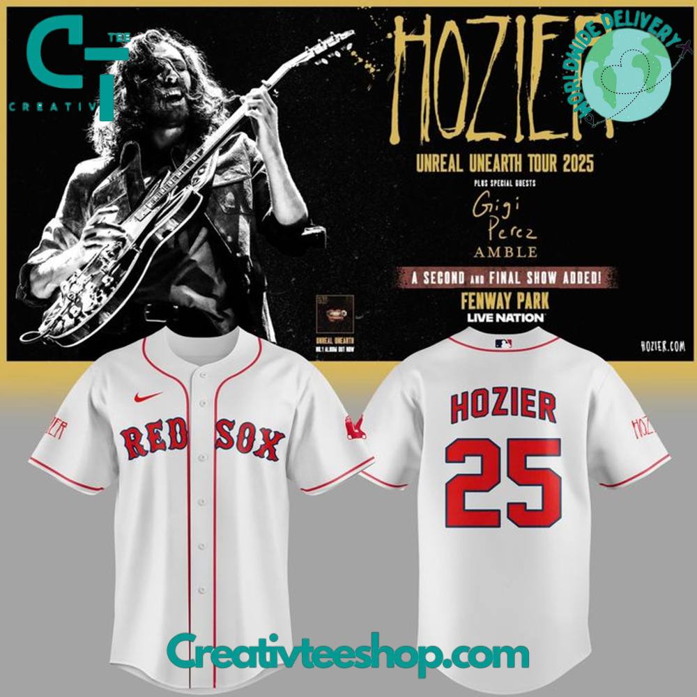 Boston Red Sox x Hozier Unreal Unearth Tour 2025 Special Baseball Jersey