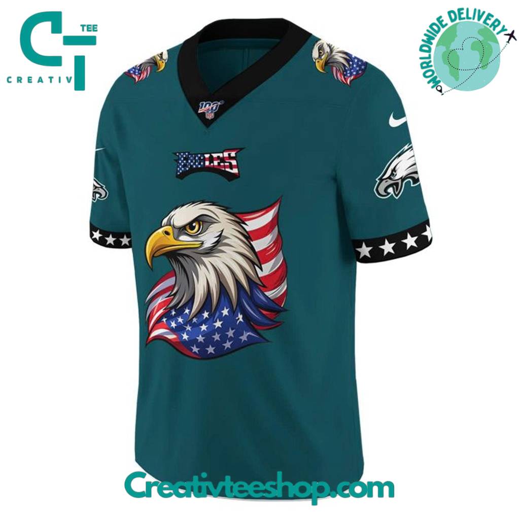 Philadelphia Eagles 2025 Happy Independence Day Special Edition Football Jersey