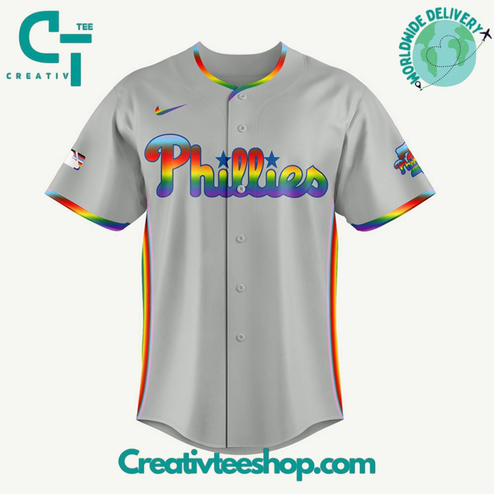 Philadelphia Phillies Happy Pride Month 2025 Personalized Baseball Jersey